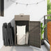 Tuinkast 55x55x111 cm poly rattan grijs