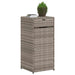 Tuinkast 55x55x111 cm poly rattan grijs
