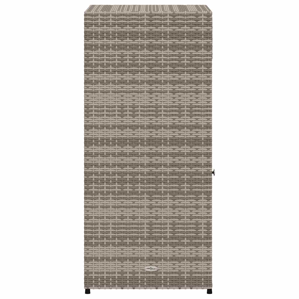 Tuinkast 55x55x111 cm poly rattan grijs