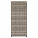 Tuinkast 55x55x111 cm poly rattan grijs
