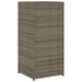 Tuinkast 55x55x111 cm poly rattan grijs