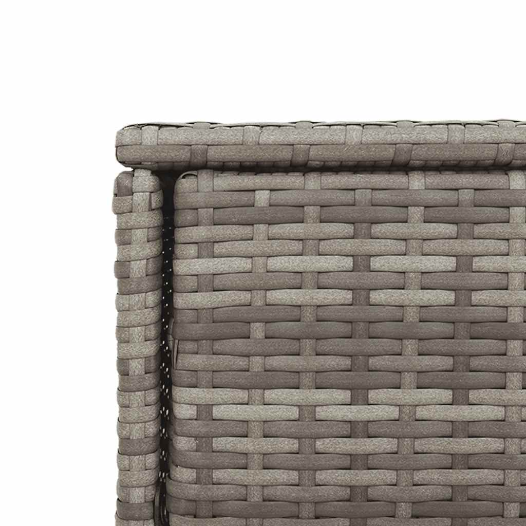 Tuinkast 55x55x111 cm poly rattan grijs