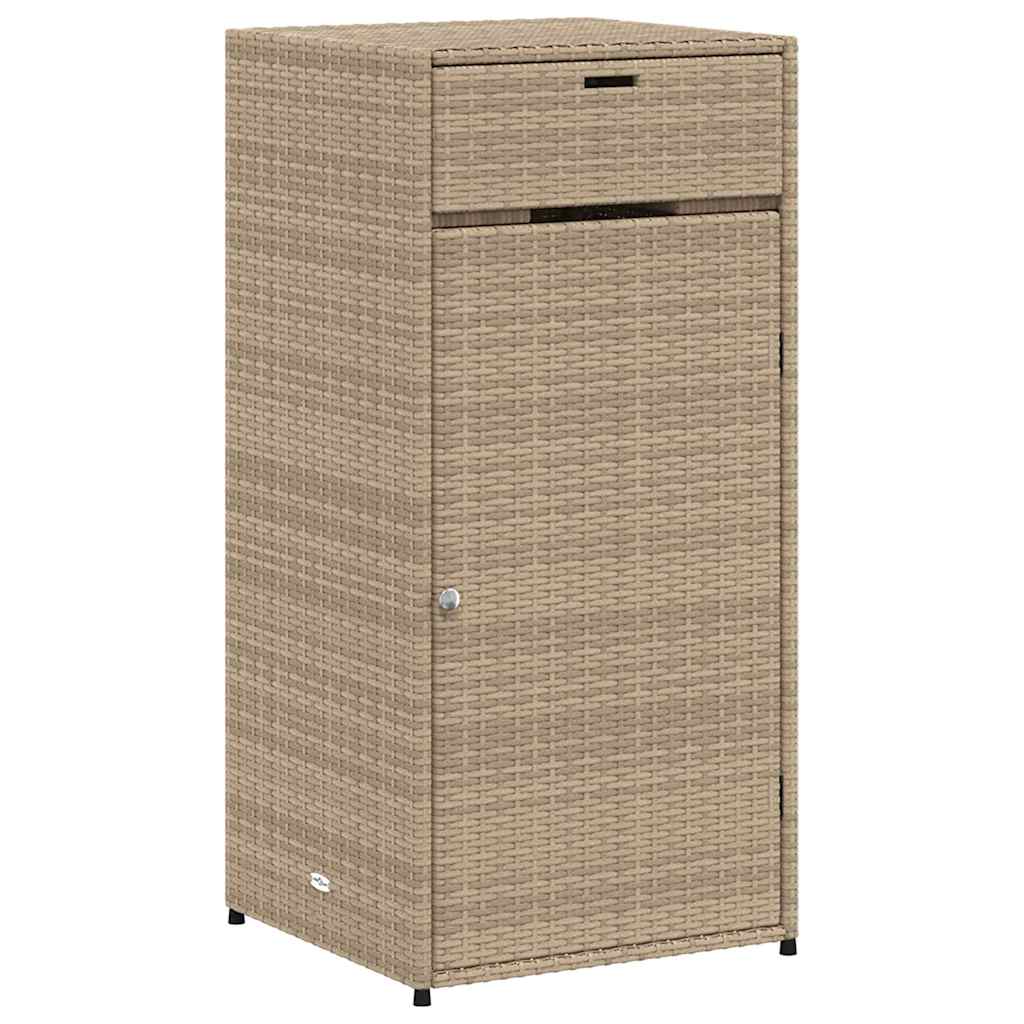 Tuinkast 55x55x111 cm poly rattan beige
