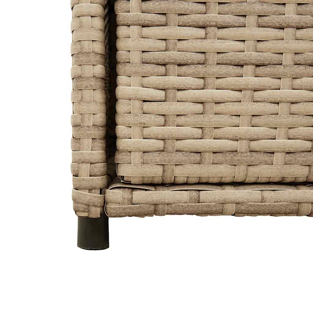 Tuinkast 55x55x111 cm poly rattan beige