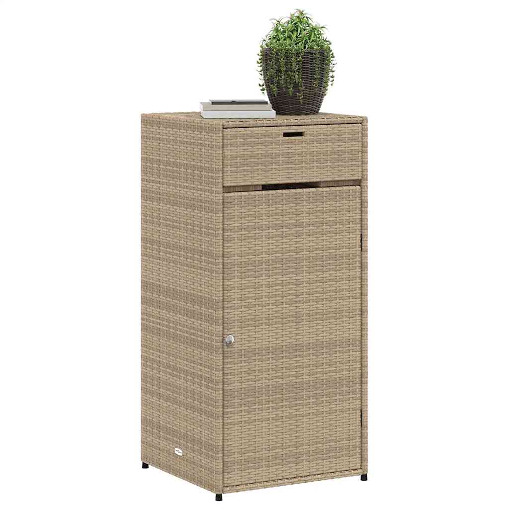 Tuinkast 55x55x111 cm poly rattan beige