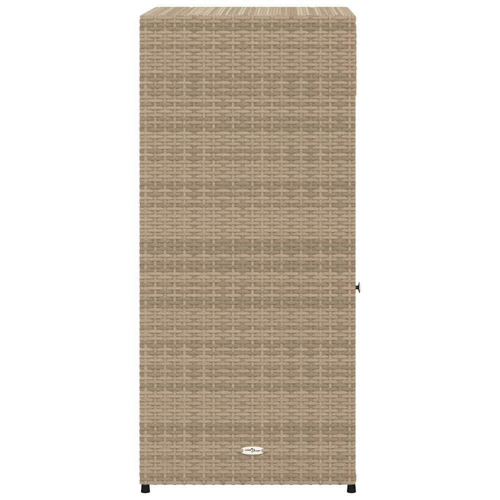 Tuinkast 55x55x111 cm poly rattan beige