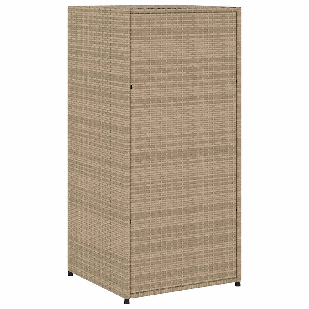 Tuinkast 55x55x111 cm poly rattan beige
