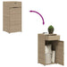 Tuinkast 55x55x111 cm poly rattan beige