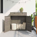 Tuinkast 105x55x113 cm poly rattan grijs