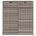 Tuinkast 105x55x113 cm poly rattan grijs
