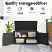 Tuinkast 110x55x60,5 cm poly rattan zwart