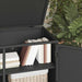 Tuinkast 110x55x60,5 cm poly rattan zwart