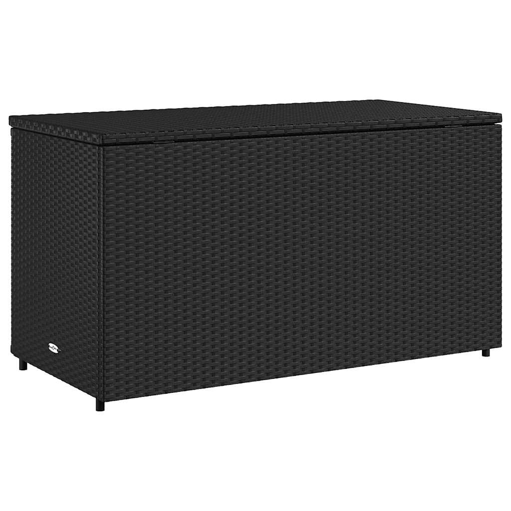 Tuinkast 110x55x60,5 cm poly rattan zwart