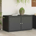 Tuinkast 110x55x60,5 cm poly rattan zwart
