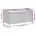 Opbergbankje 100x50x52 cm poly rattan en acaciahout zwart
