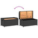 Opbergbankje 100x50x52 cm poly rattan en acaciahout zwart