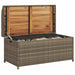Opbergbank 100x50x52 cm poly rattan en acaciahout grijs