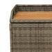 Opbergbank 100x50x52 cm poly rattan en acaciahout grijs
