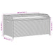 Opbergbankje 100x50x52 cm poly rattan acaciahout gemengd beige