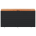 Tuinbox 110x50x54 cm poly rattan en acaciahout zwart