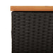 Tuinbox 110x50x54 cm poly rattan en acaciahout zwart