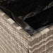 Tuinbox 110x50x54 cm poly rattan en acaciahout grijs