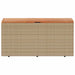 Tuinbox 110x50x54 cm poly rattan en acaciahout beige