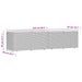 Tuinbox 220x50x54 cm poly rattan en acaciahout zwart