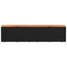 Tuinbox 220x50x54 cm poly rattan en acaciahout zwart