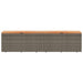 Tuinbox 220x50x54 cm poly rattan en acaciahout grijs