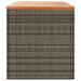 Tuinbox 220x50x54 cm poly rattan en acaciahout grijs