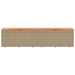 Tuinbox 220x50x54 cm poly rattan en acaciahout beige