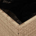 Tuinbox 220x50x54 cm poly rattan en acaciahout beige