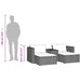 5-delige Loungeset met kussens poly rattan acacia zwart