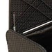 Opbergbankje met kussen 115x51x52 cm poly rattan zwart