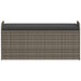 Opbergbankje met kussen 115x51x52 cm poly rattan grijs