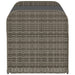 Opbergbankje met kussen 115x51x52 cm poly rattan grijs