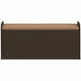 Opbergbankje met kussen 115x51x52 cm poly rattan bruin