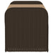 Opbergbankje met kussen 115x51x52 cm poly rattan bruin