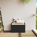 Opbergbankje met kussen 80x51x52 cm poly rattan zwart