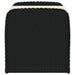 Opbergbankje met kussen 80x51x52 cm poly rattan zwart