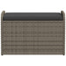 Opbergbankje met kussen 80x51x52 cm poly rattan grijs