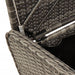 Opbergbankje met kussen 80x51x52 cm poly rattan grijs