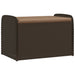 Opbergbankje met kussen 80x51x52 cm poly rattan bruin