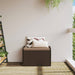 Opbergbankje met kussen 80x51x52 cm poly rattan bruin