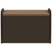 Opbergbankje met kussen 80x51x52 cm poly rattan bruin