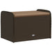 Opbergbankje met kussen 80x51x52 cm poly rattan bruin