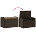 Opbergbankje met kussen 80x51x52 cm poly rattan bruin