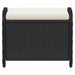 Tuinkruk met kussen 58x46x46 cm poly rattan zwart