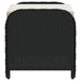 Tuinkruk met kussen 58x46x46 cm poly rattan zwart